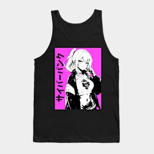 Pink Japanese Anime Girl Streetwear Tank Top